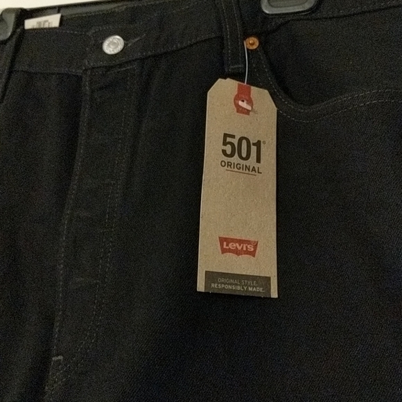 Levi's 501 original men's Black size 40x32 - Picture 2 of 7